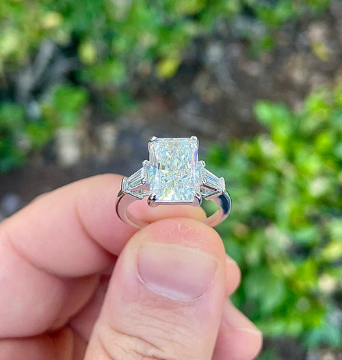 IGI lab diamond 14k radiant ring